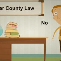 A cartoon depicts a confused man standing next to a desk with a fishbowl and a stack of books. A sign above reads "Placer County Law." The man ponders two signs above his shoulders saying "No" and "Yes," contemplating the banning of commercial cannabis cultivation. CA Norml