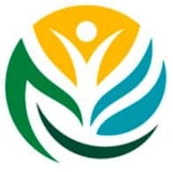 A logo composed of an abstract human figure with outstretched arms in white, set against a yellow semi-circle at the top. Below, green and teal shapes curve around the figure, resembling leaves, forming a circular design that subtly hints at Prop 65 Warnings related to reproductive effects. CA Norml