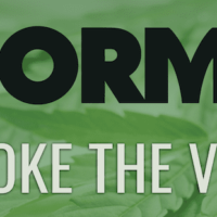 Image with the acronym "NORML" in bold, black letters at the top, and the phrase "SMOKE THE VOTE" in white, capitalized letters below it. The background features a close-up image of green cannabis leaves. Don't miss the California Cannabis Voter Guide for the 2020 Election on November 3. CA Norml