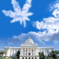 Sacramento Capitol with leaf cloud