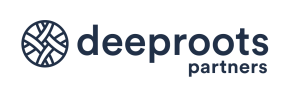 Logo of Deeproots Partners featuring a circular emblem with a stylized root pattern next to the text "deeproots partners" in a dark blue font. CA Norml