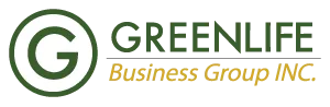 Logo for Green Life Business Group LLC, a leading cannabis business broker, featuring a stylized green "G" inside a circle on the left and the company name in green and gold text on the right. CA Norml